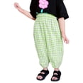 thumbnail image 1 of EnJoCho Toddler Baby Boy Girl Gingha𝗆 Bubble Pants Kids Casual Plaid Elastic Waist Long Blomers Trousers Soft Cotton Loung𝖾wear Playtime Outfits, 1 of 5