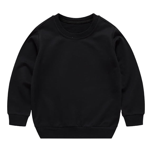 EnJoCho Toddler Baby Boy Girl Long Sleeve Crewneck Pullover Sweatshirt Sweater Outfits Solid Color Casual Clothes Comfort Hoodie Crew Neck Sweatshirt Top