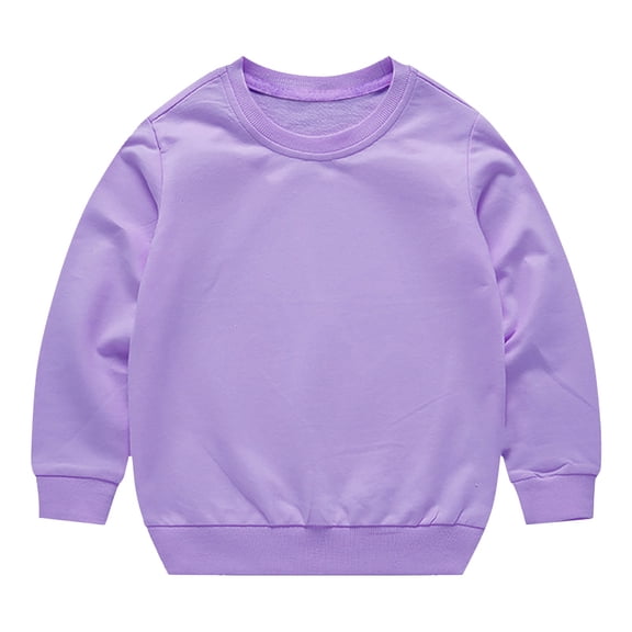 EnJoCho Toddler Baby Boy Girl Long Sleeve Crewneck Pullover Sweatshirt Sweater Outfits Solid Color Casual Clothes Comfort Hoodie Crew Neck Sweatshirt Top