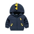 thumbnail image 1 of EnJoCho Toddler Baby Boys Dinosaur Hoodies Sweatshirt Kids Long Sleeve Zip Up Jacket Hooded Sweater Tops Pocketed Outerwear Casual Pullover Fleec𝖾 Top, 1 of 2