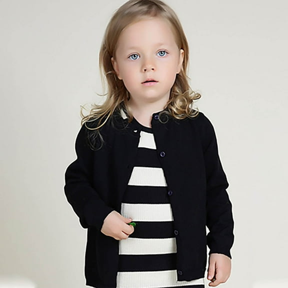 EnJoCho Toddler Baby Boys Girls Cardigan Sweatshirt Cotton Button Up Knit Long Sleeve Jacket Fall Winter Warm Soft Top Outerwear