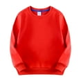 thumbnail image 1 of EnJoCho Toddler Baby Boys Girls Crewneck Shirt Cotton Long Sleeve Solid Color Pullover Top Casual Spring Fall Clothes Tee Sweater Everyday Basic Wear Apparel Loung𝖾wear, 1 of 2