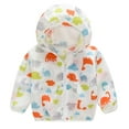 thumbnail image 1 of EnJoCho Toddler Baby Boys Girls Hooded Jacket Windbreaker Lightweight Dinosaur Print Coat Autumn Fall Long Sleeve Windproof Outwear Jacket Coat Parka Outerwear, 1 of 2