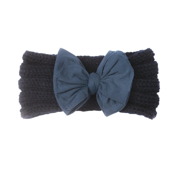 EnJoCho Toddler Baby Boys Girls Knitted Stretch Color Block Bowknot Hairband Headband Kids Casual Fashion Headwear Accessories