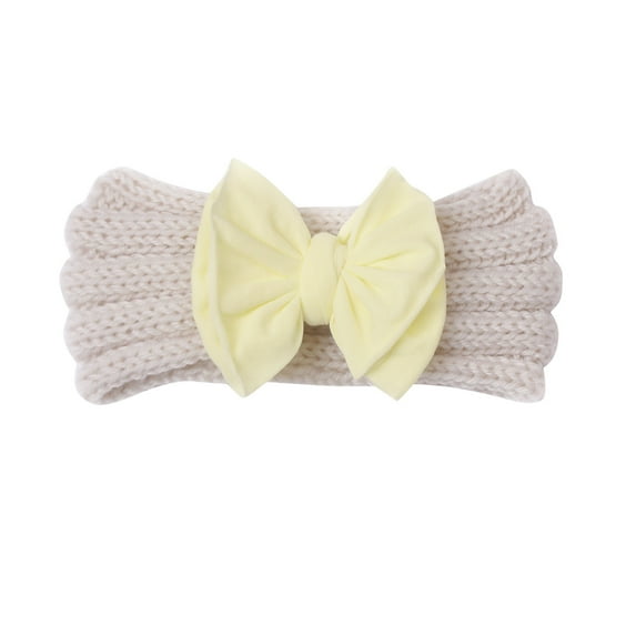 EnJoCho Toddler Baby Boys Girls Knitted Stretch Color Block Bowknot Hairband Headband Kids Casual Fashion Headwear Accessories