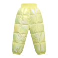 thumbnail image 1 of EnJoCho Toddler Baby Boys Girls Snow Puffer Pants Thick Quilted Warm Kids Shiny Windproof Thermal Ski Trousers Elastic Waist Winter Play Gear Cold Weather, 1 of 5