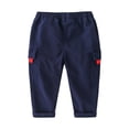 thumbnail image 1 of EnJoCho Toddler Baby Boys Twill Cargo Pants Pull-on Elastic Waist Baggy Joggers Soli𝖽 School 𝐔niform Hiking Pants Toddler Boy Elastic Waist Pants, 1 of 7