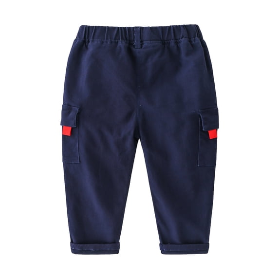 EnJoCho Toddler Baby Boys Twill Cargo Pants Pull-on Elastic Waist Baggy Joggers Soliš½ School šniform Hiking Pants Toddler Boy Elastic Waist Pants