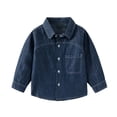 thumbnail image 1 of EnJoCho Toddler Baby Denim Shirt Little Kids Boys Girls Long Sleeve Button Down Pocket Cotton Jean Top Classic Spring Fall Outfit, 1 of 9