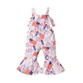 thumbnail image 1 of EnJoCho Toddler Baby Girl 4th of July Outfit Fourth of July 𝖱omper USA Jumpsuit Independence Day Overalls Bell Bottoms Jumpsuit, 1 of 4