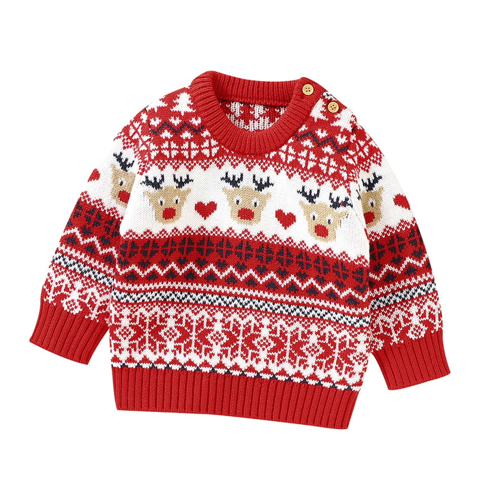EnJoCho Toddler Baby Girl Boy Cute Long Sleeve Christmas Deer Knitted