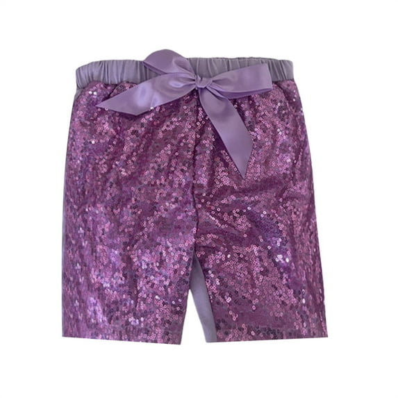 EnJoCho Toddler Baby Girl Sparkly Sequin Blomers Shorts High Waist Glitter Shimer Clubwear Dance Shorts Cute Summer Party Playwear Dancewear
