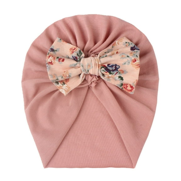 EnJoCho Toddler Baby Girls Floral Bow Knotted Hat Cap Beanie Headwear Accessories Toddler Kids Soft Home Outing Headband