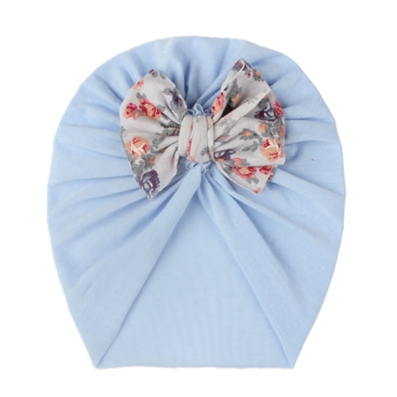 EnJoCho Toddler Baby Girls Floral Bow Knotted Hat Cap Beanie Headwear Accessories Toddler Kids Soft Home Outing Headband