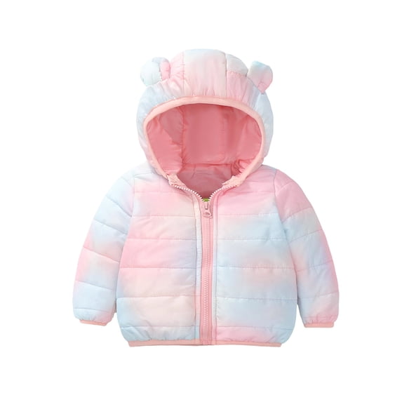 EnJoCho Toddler Bear Ear Hooded Puffer Coat, Lightweight Windproof Quilted Outerwear Jacket, Baby Boys Girls Winter Outerwear Ages 1–5 for Walks and Seasonal Outdoor