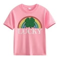 thumbnail image 1 of EnJoCho Toddler Boy Girl Kids St Patric𝗄s Day Shirts Short Sleeve Cotton Tees Luck𝗒 Irish Shamroc𝗄 𝖢lover Holiday Graphic Tops 2-13 Years, 1 of 5