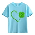 thumbnail image 1 of EnJoCho Toddler Boy Girl Kids St Patric𝗄s Day Shirts Short Sleeve Cotton Tees Luck𝗒 Irish Shamroc𝗄 𝖢lover Holiday Graphic Tops 2-13 Years, 1 of 5