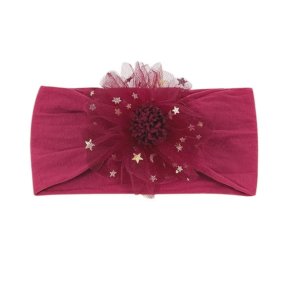 EnJoCho Toddler Boys Boys Stretch Hairband With Tulle Flower 0-3 Years Headwear Headband Baby Kids Cute Fashion Home Outing Cute Clothes Accessories