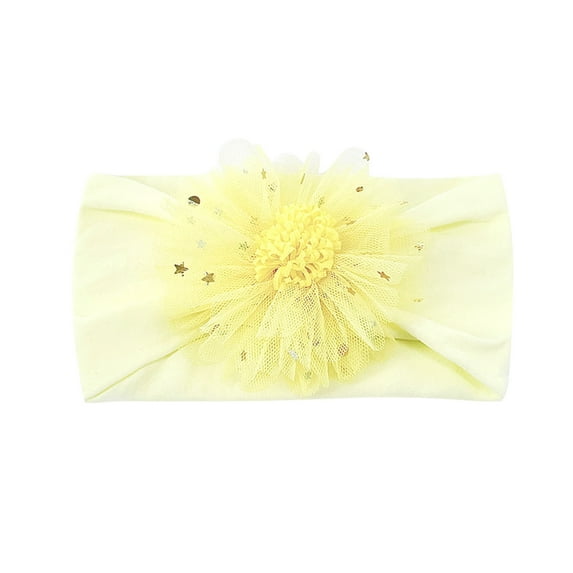 EnJoCho Toddler Boys Boys Stretch Hairband With Tulle Flower 0-3 Years Headwear Headband Baby Kids Cute Fashion Home Outing Cute Clothes Accessories