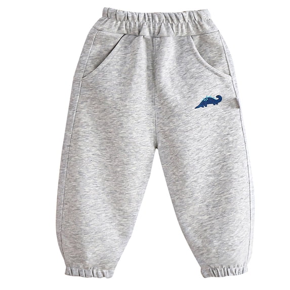EnJoCho Toddler Boys Cotton Dinosaur Pattern Jogger Sweatpants, Soft Elastic Waist Loose Straight Trousers for Kids Daily Running & Sports