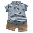 thumbnail image 1 of EnJoCho Toddler Boys Dinosaur Print 2pcs Cotton Set Breathable T-Shirt & Shorts Outfit for Active Play 1-4 Years Casual Everyday Wear Machine Washable Summer, 1 of 5