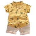 thumbnail image 1 of EnJoCho Toddler Boys Dinosaur Print 2pcs Cotton Set Breathable T-Shirt & Shorts Outfit for Active Play 1-4 Years Casual Everyday Wear Machine Washable Summer, 1 of 4