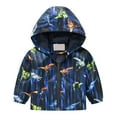 thumbnail image 1 of EnJoCho Toddler Boys and Girls Cool Coat Outwear Small Children Spring Fall and Winter Casual Wind Printing Light Fashion Hooded Jacket Winter Fall Warm Trendy Outwear Clothes Kids Casual Jacket, 1 of 8