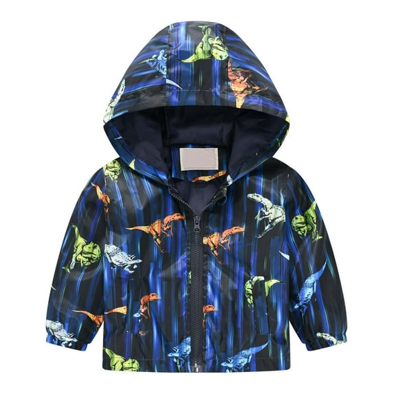 EnJoCho Toddler Boys and Girls Cool Coat Outwear Small Children Spring Fall and Winter Casual Wind Printing Light Fashion Hooded Jacket Winter Fall Warm Trendy Outwear Clothes Kids Casual Jacket