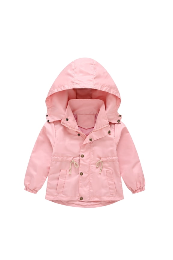 Toddler Boys Windbreaker Casual Outerwear Kids Lightweight Zip Hooded Jacket Baby Cute Dust Coat Lightweight Windbreaker Hooded Jacket Boys Dust Coat Casual Jacket Zip Outerwear