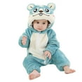 thumbnail image 1 of EnJoCho Toddler Casual Romper Baby Girls Boys Cartoon Animals Long Sleeve Furry Warm Jumpsuit Hooded Fashion Winter Fall Outfits Home Crawl Clothes Outfits, 1 of 2
