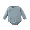 thumbnail image 1 of EnJoCho Toddler Casual Romper Clothes Baby Boys Girls Solid Color Long Sleeve Cotton Jumpsuit with Pocket Baby Kids Soft Sweatshirt Bodysuit Tops Fashion, 1 of 7
