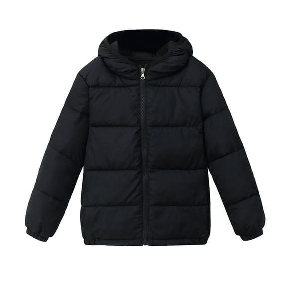 EnJoCho Toddler Coat 3t Girls Toddler Kids Boys Girls Winter Warm Jacket Outerwear Solid Coats Hooded Down Fill Outwear Little&Big Kids Trendy Winter Fall Jackets&Coat Clearance