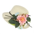 thumbnail image 1 of EnJoCho Toddler Cute Straw Hat Sun Hats Baby Girls Breathable Summer Boy Kids Flower Beach Hat Baby Child Casual Outing Hats, 1 of 1
