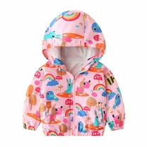 EnJoCho Toddler Fashion Cloak Baby Boys Girls Outdoor Breathable Animal Printed Zipper Jacket Colorblocking Punching Jacket Kids Jacket Windbreaker Kids Trendy Wear 2-3 Years