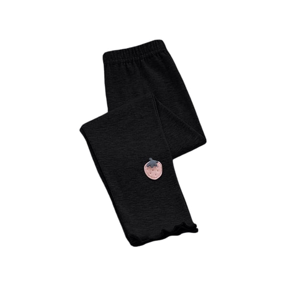 EnJoCho Toddler Girls Athletic Leggings High Waist Ruffle Hem Slim Fit Stretch Pants Soft Tights Suitable For School Activities Prepp𝗒 Kids Everyday Activewear