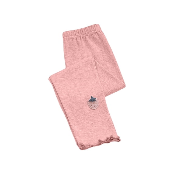 EnJoCho Toddler Girls Athletic Leggings High Waist Ruffle Hem Slim Fit Stretch Pants Soft Tights Suitable For School Activities Prepp𝗒 Kids Everyday Activewear