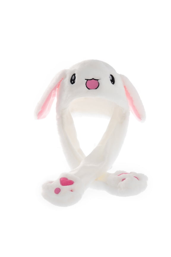 Toddler Girls Boys Cute Rabbit Ears Will Move Balloon Cap Velvet Thickened Net Red Hat Toys for Kids Babys Cute Caps