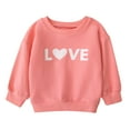 thumbnail image 1 of EnJoCho Toddler Girls Boys Valentines Heart Print Long Sleeve Sweatshirt Hoodie Pull On Sweater Top Fleec𝖾 Casual Apparel Cozy Warm Winter Fall Loungewear Cute Outfit Clothing Holiday Party Wear, 1 of 6