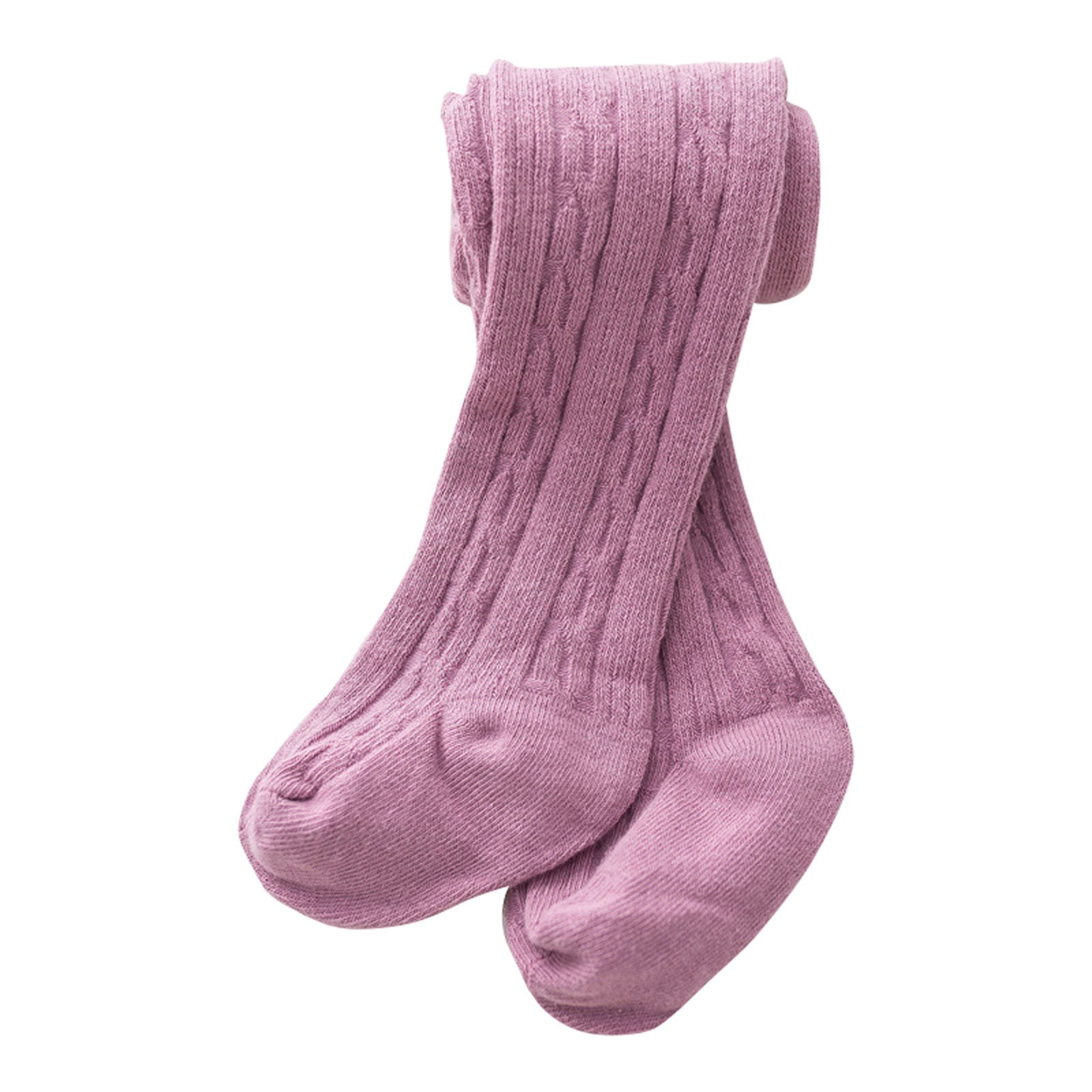 Cute Walk by Babyhug Anti-Bacterial Cotton Knit Footed Tights Polka Dot Print - Purple