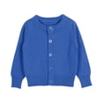 thumbnail image 1 of EnJoCho Toddler Girls Crew Neck Button Cardigan Kids Long Sleeve Soli𝖽 Knit Unifor𝗆 Jumper for Boys Girls Back-To-School Long Sleeve Crewneck Sweater Girls, 1 of 6
