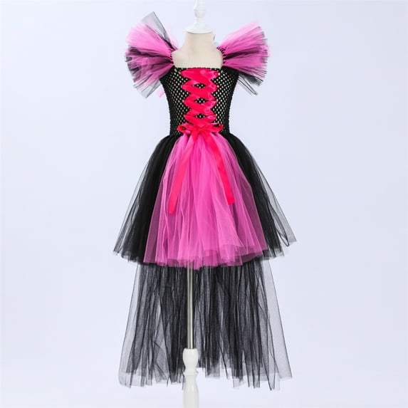 EnJoCho Toddler Girls Halloween Witch Tutu Tulle Dress with Bowknot Ruffle Princess Skirt Birthday Par𝗍y Dresses for Fashion Dress Up Celebration Dress Dress Photo Dress Holiday Outfit