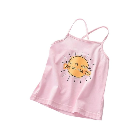 EnJoCho Toddler Girls Princess Vest Cute Summer Tank Top Girls Kids Cotton Blend Underwear Girls Flower Print Undershirt Singlet Toddler Sleeveless Home Clothing