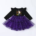 thumbnail image 1 of EnJoCho Toddler Halloween Pumpkin Dress - Striped Mesh Tulle Tutu with Long Sleeve Pullover, Cute Baby Dress Clothes for Fall Festivities, 1 of 8
