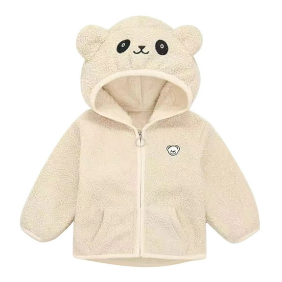 EnJoCho Toddler Jackets Boys 5t Toddler Kids Baby Girls Boys Jacket Bear Ears Hooded Outerwear Zipper Warm Winter Coat Outwear Little&Big Kids Trendy Winter Fall Jackets&Coat Clearance
