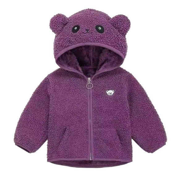 EnJoCho Toddler Jackets Boys 5t Toddler Kids Baby Girls Boys Jacket Bear Ears Hooded Outerwear Zipper Warm Winter Coat Outwear Little&Big Kids Trendy Winter Fall Jackets&Coat Clearance