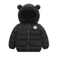 thumbnail image 1 of EnJoCho Toddler Baby Boys Girls Winter Jackets Coat Light Be𝖺r Hoods Puffer Padded Jacket Little Boys Outerwear Windproof Warm Parka Coat, 1 of 3