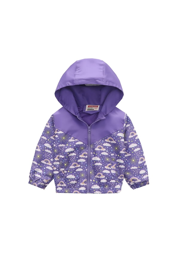 Toddler Kids Baby Boys Girls Cartoon Dinosaur Rainbow Camouflage Zip Windproof Hooded Trench Lightweight Coats Windbreaker Casual Outerwear Jacket Raincoat Spring Winter Coat