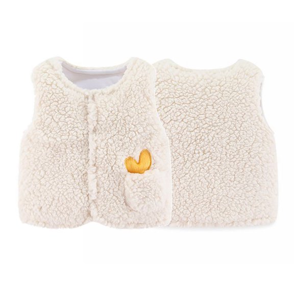 EnJoCho Toddler Kids Baby Girls Boys Fleec𝖾 Jacket Solid Outdoor Vest Coat 6M-3Y Warm Thermal Windbreaker Winter Outerwear Puffer Body Warmer