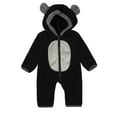 thumbnail image 1 of EnJoCho Toddler Kids Cartoon Clothes Baby Boys Girls Long Sleeve Cute Cartoon Bear Ears Hooded Romper Jumpsuit Soft Warm Winter Outfits Fashion Home Outing Playwear, 1 of 6