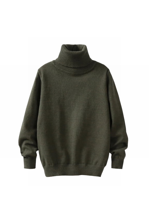 Toddler Kids Lightweight Cable Knit Sweater Turtleneck Pullover Top Warm Solid Undershirt Fall Winter Soft Baby Child Thermal Wear Layering